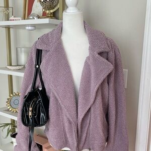 NEW Women's Lavender Sherpa Jacket Size XL